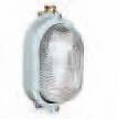 LIGHTING FIXTURES Oval watertight lighting fixtures in brass painted marine grey with glass diffuser, type UNAV 2135 250V - IP66 Swann B22d type bayonet lampholders