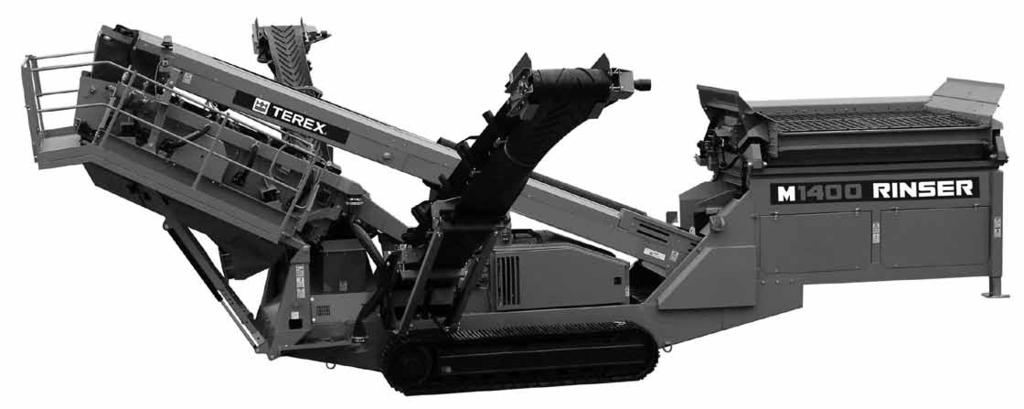 WASHING SYSTEMS TECHNICAL SPECIFICATION M 1400 WASHPLANT FEATURES Fully mobile washing plant On board hydraulically folding side conveyors Capable of producing up to 4 end products