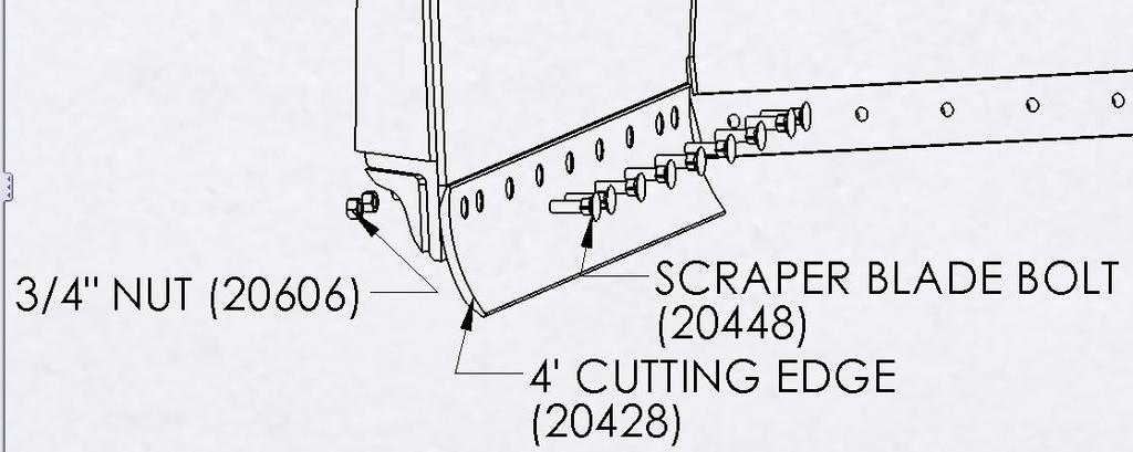 25 Figure 23 - Articulating hitch grease zerks (x2) 2. After hooking up the Pulldozer to the tractor. Lift the blade off the ground and lock it in place.