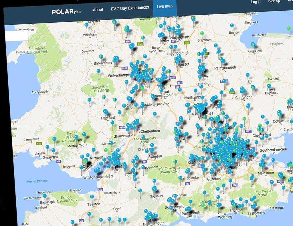 Our charging network - POLAR Largest UK public charging network overall (destination and rapid) UK s biggest rapid charging network Certified with 100% renewable