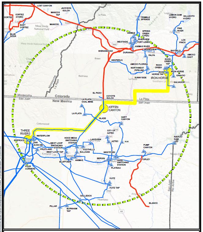 San Juan Basin Energy Connect Project Description: Voltage: Length: Type: Status: Planned ISD: Purpose: New 230 kv transmission line between existing WAPA Shiprock Substation in New Mexico to a new