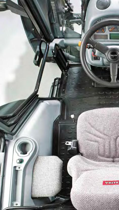 Valtra A HiTech functional comfort Valtra A HiTech functional comfort 10 Entering the cab of A Series HiTech models is easy. The doors open wide, and the grab handles and steps are sturdy.