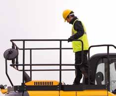 7 JCB s Safety Level Lock fully isolates hydraulic functions to avoid unintended movements.