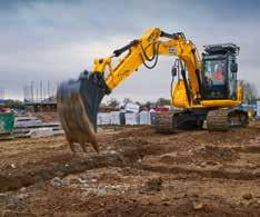 1 The JCB quick hitch system is purposedesigned for the JS range, and makes changing