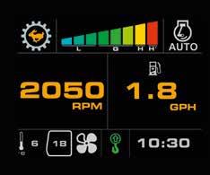 management software. Additionally, JCB AutoIDLE technology automatically reduces engine speed when hydraulics are not in use.