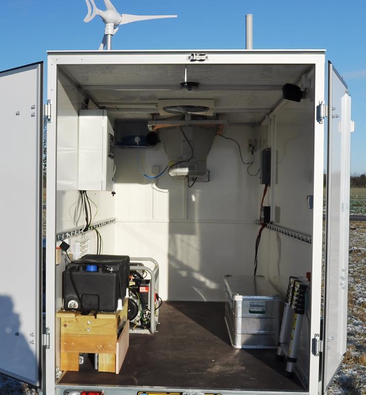 Through the WEB, the system is full time online. Built into the cargo trailer, the Lidar is well protected.