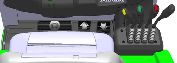Driving position: pedals - Double foot pedal as STD - Hand direction lever as OPT Lever on steering column