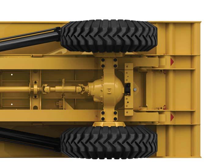 The AD22 has been designed to carry 48 percent of its loaded weight on the front axle and 52 percent on the rear giving the truck excellent balance and a well-positioned center of gravity.