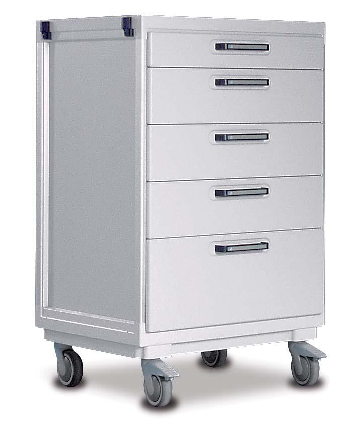 ScanCell Carts - Telescopic Drawers Mobile storage carts with telescopic drawers supplied with 600 x modular trays & baskets Lightweight easyclean design Injection moulded ABS top/chassis with