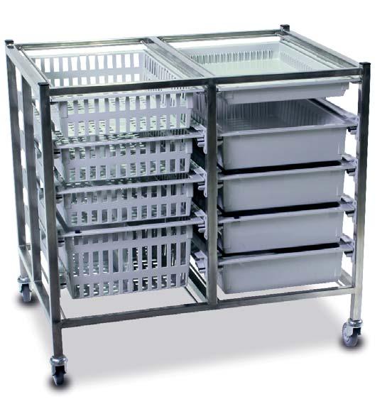 H71 Storage, Material Flow & Asset Management Solutions 4A2DSTS (trays & baskets not included) Distribution Trolleys Single & double column distribution trolleys for use with 600 x modular trays &