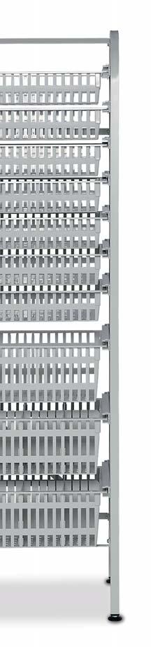 feet to allow levelling on uneven fl oors Paint - White TYPE A Insertionn Rack shown with optional baskets and