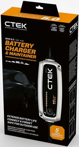 FEATURES CHARGES BATTERIES UP TO 110 AH. MAINTAINS LARGER BATTERIES UP TO 160 AH. UNIQUE RECONDITIONING MODE.
