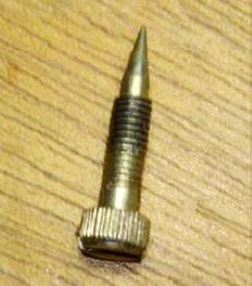 9. Check the idle mixture screw Make sure this screw comes to a nice taper.