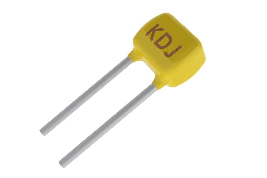 Radial Leaded Multilayer Ceramic Capacitors Goldmax, 300 Series, Conformally Coated, C0G Dielectric, 50 200 VDC (Commercial Grade) Overview KEMET s Goldmax conformally coated radial leaded ceramic