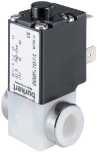 0117 2/2-way-mini Solenoid Valve Compact design Low electrical power consumption Short response times Hermetically sealing isolating diaphragm Non-metallic valve internals Type 117 is a