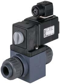 0131 Direct-acting 2/2 or 3/2-way solenoid valve Direct-acting, media-separated valve up to DN 25 Vibration resistant, block mounted coil system Energy saving power reduction for DC versions High