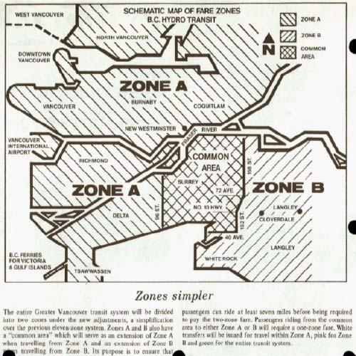 1965: A 4-zone system is introduced with only 2 fare options: valid for a single zone or the entire area It may come as no surprise that after seven years with a fare system as highly complicated as