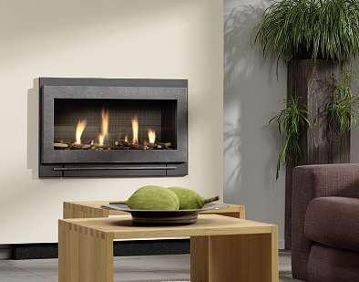Romano Armano Armano shadow gey with logs Wide screen fire design The Romano and Armano by DRU are stunning new horizontal fires designed to make a powerful yet stylish statement in any living room.