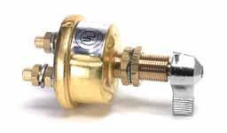 With diecast lever 2484-16 Mounting stem: Brass, 3/4" -16 thread, 23/32" (18.3mm) long. Fits panels up to 3/16" (4.8mm) thick. Terminals: Two 3/8" -24 studs. Case: Plated steel. Contacts: Silver.