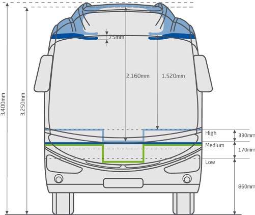 Maximum adaptability Its high degree of adaptability to the needs of customers and users is the main defining feature of the Irizar i4.