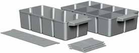 3006 470 172 0,4 Drawer inserts, complete with dividers, can be used on shelves and in drawers.