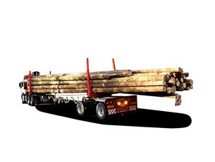 The transport of short wood and long trunks or the transport of the special forestry machines