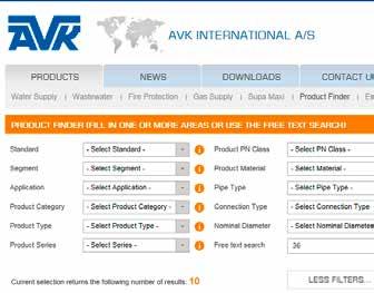 PDF BROCHURE: AVK Water supply You can also go directly to the product finder,