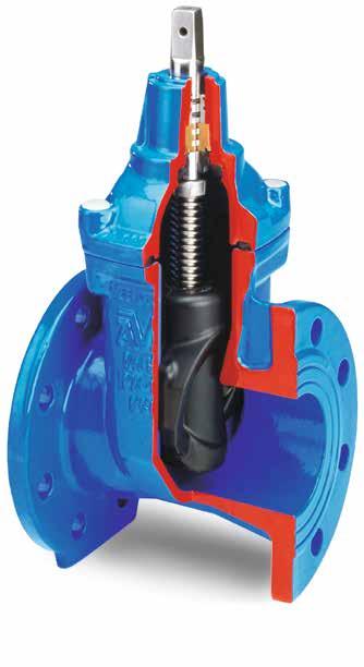 In DN 450-800 the valves are designed with two roller bearings and a thrust collar of stainless steel to ensure low operating torques.