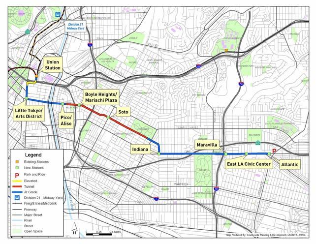 Metro Gold Line Eastside Extension Project Update April 2010 6 Mile Alignment 1.