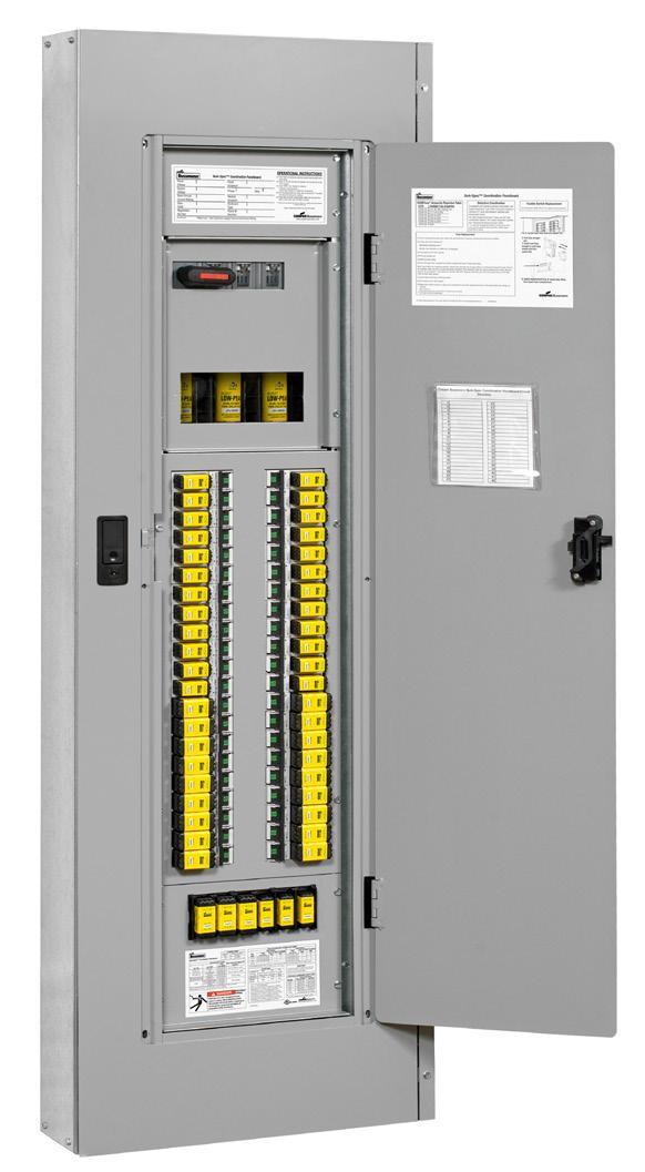 The Bussmann series QSCP provides up to 200 ka SCCR while requiring 40% less space than traditional fusible panelboards.