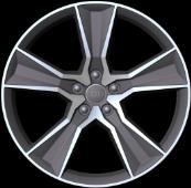 alloy wheels, 5-arm wing design, size 8J x 19 with 235/55