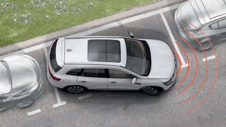 Easy Park Assist* The parking assistance system measures the parking space with its sensors (whether parallel, perpendicular, or angled) and defines the parking trajectory.