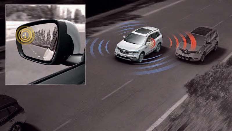 Blind spot warning system*. The All-new Koleos detects vehicles entering your blind spot.
