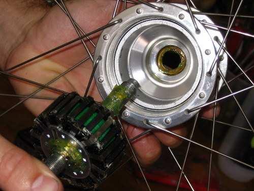 When reassembling the hub, remember to prevent the plug assembly from turning as you cinch down the locknut.