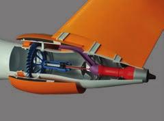 The concept realises fuselage wake-ﬁlling through a turbo-electrically powered fan, installed at the fuselage aft-end with the purpose to entrain and re-energise the