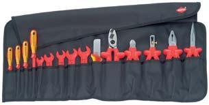 9 Tool Roll, 15 parts, with insulated tools for works on electrical installations of hard-wearing polyester fabric; release fastener 98 99 12 4554,75
