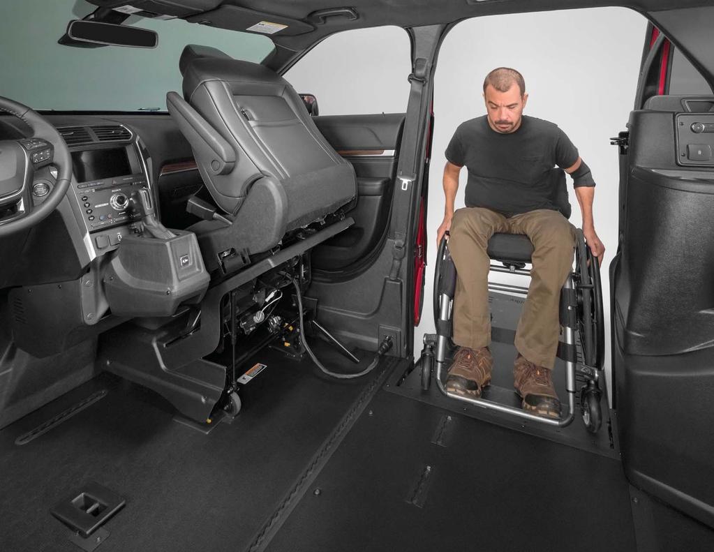 TILT N GO LEAN INTO YOUR LIFESTYLE With Tilt N Go seating, simply push a button to open up 3X the space to maneuver for easier entries and exits.