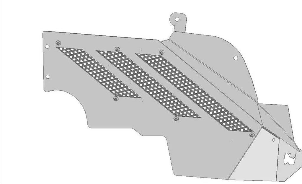 ASSEMBLY INSTRUCTIONS Step-1 Position one of the liner mesh pieces on the backside of the passenger side front half inner fender liner, and secure the
