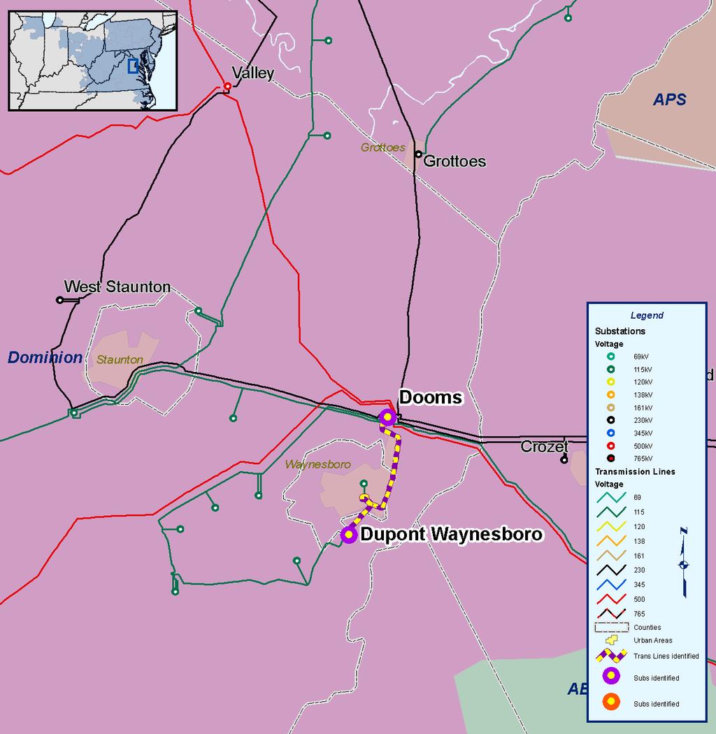 NERC B&C Violation Problem: Outage of Line #160 from Dooms to Dupont Waynesboro 115 kv or the 115 kv bus at Dooms causes low voltage and thermal overload of Line #117 from Dooms to Dupont Waynesboro