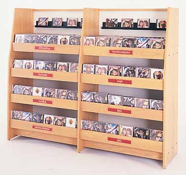 Y Y All products on this page carry a Y Y FRAME Media Displayers DISPLAY 61"H Starter and Adder Oak CD Display Center Ultra-high capacity in a small space Choose black-molded plastic single-cd trays