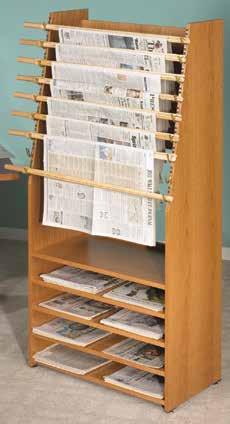 separately ON below FRAME "L newspaper sticks are divided into five shafts to keep newspapers tidy Built to order. Ready to assemble. Cat. #60 190 000 ships from manufacturer; Cat. #8 16 001 and Cat.