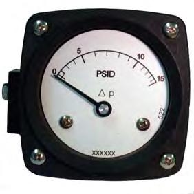 Mid-West Instrument Diaphragm Type Model 522 Differential Pressure Gauge & Switch Range: 0-5 PSID to 0-50 PSID Available Dial Scales: PSID and Dual Scale PSID/kPa or PSID/bar Gauge Features: