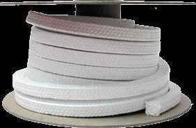 No. 2280 - HEAT RESISTANT PURE PTFE FILAMENT PACKING Description: Interlock braid, using pure PTFE filament pretreated with PTFE dispersion plus a break-in lubricant to reduce the friction