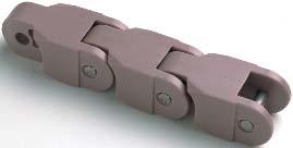 Flex Chains lastic Side flexing Standard materials: Acetal D grey or white, Fbrown and SFdark grey. See page 8. Special materials: See page 9. in materials: 18 / 8 Cri steel.