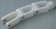 Flex Chains lastic Side flexing Standard materials: Acetal D grey or white, Fbrown and SFdark grey. See page 8. Special materials: See page 9. in materials: 18 / 8 Cri steel. Supply t: 6.1 m = 20 ft.