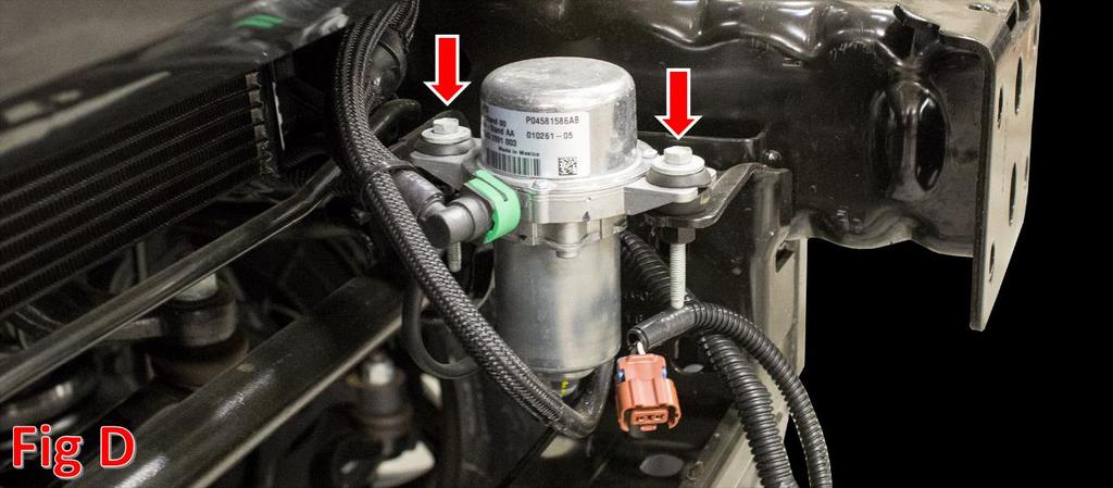 5. If your vehicle has a vacuum pump, remove the two mounting