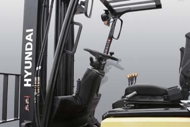 Low entrance height Adjustable steerg wheel Optimized pedal position In order to get and out of the cabe an
