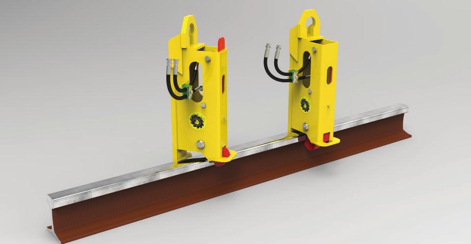 Hydraulic Autolok Rail Clamps may be specified allowing the operator to control the Autolok jaws and elimina ng the need for workers to