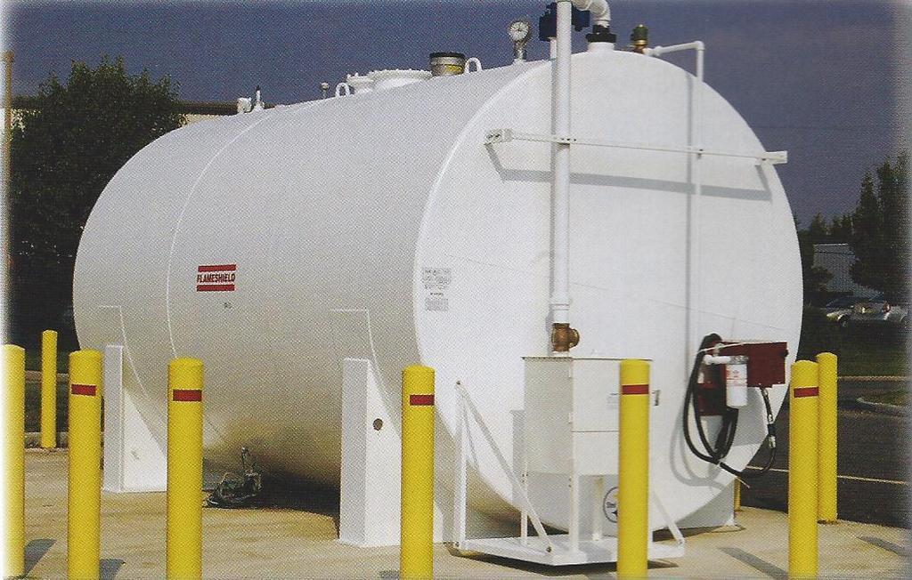 Flameshield Tanks Horizontal Flameshield Double Wall storage tanks are manufactured with a tight wrap double wall design.
