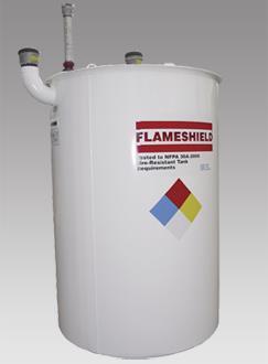 Flameshield Vertical Tanks Flameshield Double Wall storage tanks are manufactured with a tight wrap double wall design.
